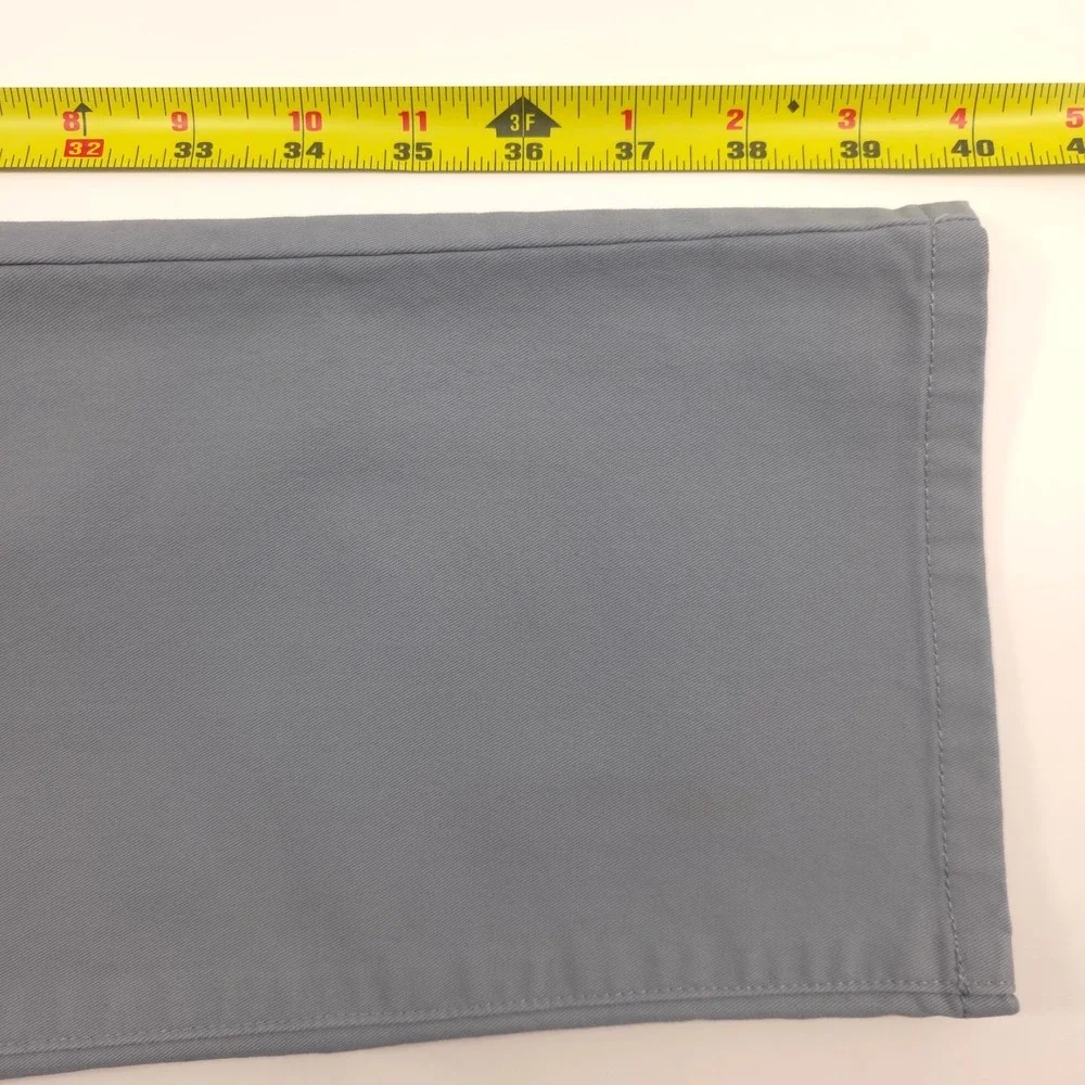 Bonobos Mens Chino Pants 38x29 Grey Slim Straight‎ Cotton Twill Trousers